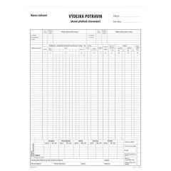 Výdejky potravin a denní přehled stravování A3 / 130 listů