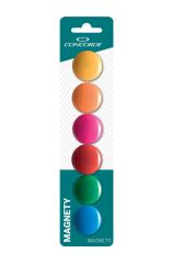 Magnety CONCORDE - průměr 30 mm / barevný mix / 6 ks