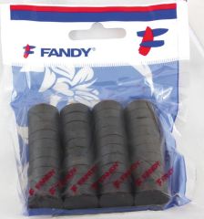 Magnety černé Fandy - průměr 15 mm / 40 ks