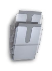 Durable  Držáky na prospekty Flexiplus - 2 / A4 / čirý / na výšku