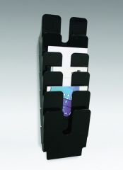 Držáky na prospekty Flexiplus - 6 / A4 / černý / na výšku