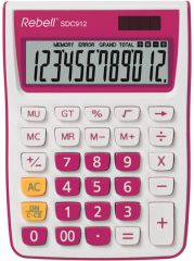 Rebell SDC912 stolní kalkulačka displej 12 míst růžová