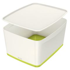 Leitz  Organizační box MyBox - s víkem L / bílo - zelená