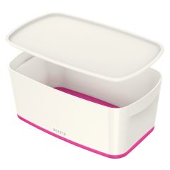 Leitz  Organizační box MyBox - s víkem S / bílo - růžová
