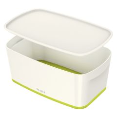 Leitz  Organizační box MyBox - s víkem S / bílo - zelená