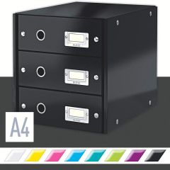 Leitz  Zásuvkový box Leitz Click & Store - 3 zásuvky / černá