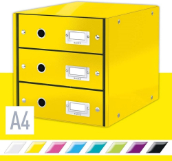 Leitz  Zásuvkový box Leitz Click & Store - 3 zásuvky / žlutá