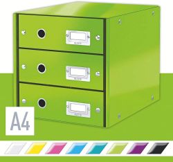 Leitz  Zásuvkový box Leitz Click & Store - 3 zásuvky / zelená
