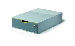 Durable  Zásuvkový box VARICOLOR® SAFE - 1 zásuvka + zámek / šedá