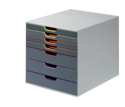 Durable  Zásuvkový box VARICOLOR® - 7 zásuvek / šedá