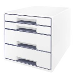 Zásuvkový box Leitz WOW - 2+2 zásuvky / šedá
