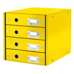 WOW Leitz  Zásuvkový box Leitz Click & Store - 4 zásuvky / žlutá