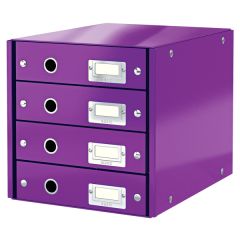 WOW Leitz  Zásuvkový box Leitz Click & Store - 4 zásuvky / purpurová