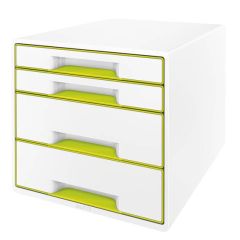 Zásuvkový box Leitz WOW - 2+2 zásuvky / zelená