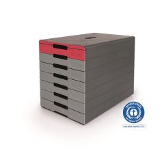 Zásuvkový box IDEALBOX PRO 7 - 7 zásuvek / červená