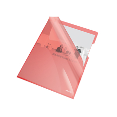 Zakládací obal A4 silný barevný - tvar L / červená 25 ks