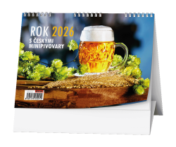 Kalendář stolní obrázkový Rok s českými pivovary / BSE10