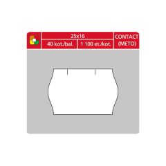 Etikety do etiketovacích kleští - 25 x 16 mm Contact / bílá