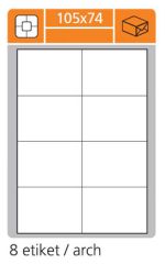 SK Label  Print etikety A4 pro laserový a inkoustový tisk / 30 archů - 105 x 74 mm (8 etiket / arch)