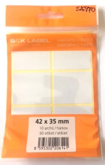SK Label  Samolepicí etikety v sáčku - 42 x 35 mm / 60 etiket