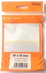 SK Label  Samolepicí etikety v sáčku - 87 x 55 mm / 20 etiket