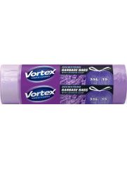 Pytle do koše Vortex stahovací - 55x80 cm / 35l / 15ks / s vůní levandule