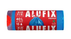 Alufix  Pytle do koše Alufix Premium stahovací - 60x60cm / 40l / 26my / 15ks / modrá