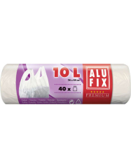 Alufix  Pytle do koše Alufix Premium se zavazováním - 44x36cm + 16cm / 10l / 10my / 40ks / bílá