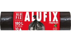 Alufix  Pytle na odpad Alufix Premium - 80x120cm / 180l / 45my / 10ks / černá