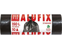 Pytle na odpad Alufix Standard - 105x78cm / 150l / 35my / 10ks / černá