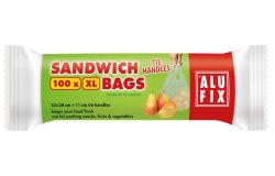Alufix svačinové sáčky s uchy na roli - 32 x 28 + 11 cm / 100 ks