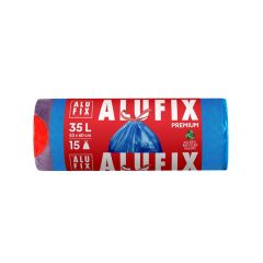 Pytle do koše Alufix Premium stahovací - 60x50cm / 35l / 26my / 15ks / modrá