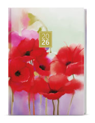 Diář LAMINO - B6 / denní / máky