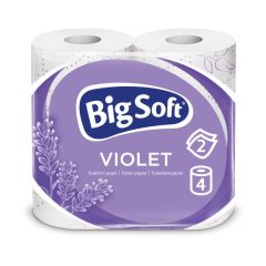 Papír toaletní Big Soft Violet - dvouvstvý / bílá
