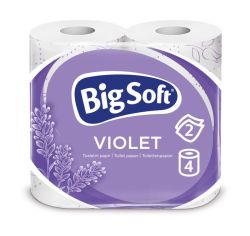 Papír toaletní Big Soft Violet - dvouvstvý / bílá