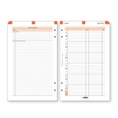 ADK  Náhradní vložky do diářů ADK - A6 / týdenní pravý