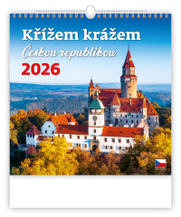 Helma 365  Kalendář nástěnný Křížem krážem ČR / N173