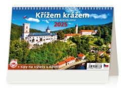 Helma 365  Kalendář stolní obrázkový Křížem krážem ČR / S23