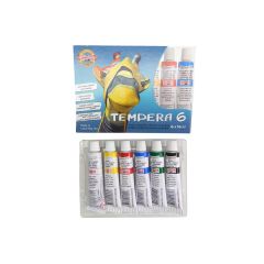 Temperové barvy - 6 barev / tuby 16 ml