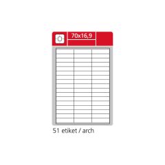 SK Label  Print etikety A4 pro laserový a inkoustový tisk - 70 x 16,9 mm (51 etiket / arch ) / snímatelné
