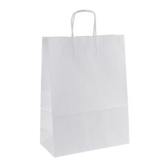 Tašky papírové kraft kroucená ucha - 260 x 120 x 340 mm