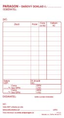 Baloušek Tisk  Baloušek paragon daňový doklad blok - 80 x 150 mm / nečíslovaný / 50 listů / NCR / PT010