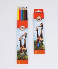 Pastelky Koh-i-noor Veselé dlouhé / 6ks