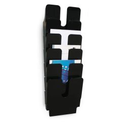 Držáky na prospekty Flexiplus - 6 / A4 / černý / na výšku