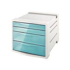 ESSELTE  Zásuvkový box Colour´Ice - ledově modrá / 2+2 zásuvky