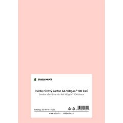 Barevný karton - A4 / 160 g / světle růžová