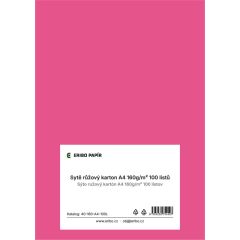 Barevný karton - A4 / 160 g / sytě růžová