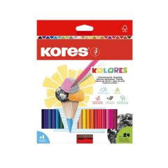 Pastelky Kores Kolores trojhranné / 24 barev