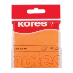 Samolepicí bloček Kores neon - oranžová