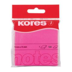 Samolepicí bloček Kores neon - růžová